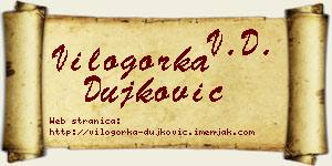 Vilogorka Dujković vizit kartica